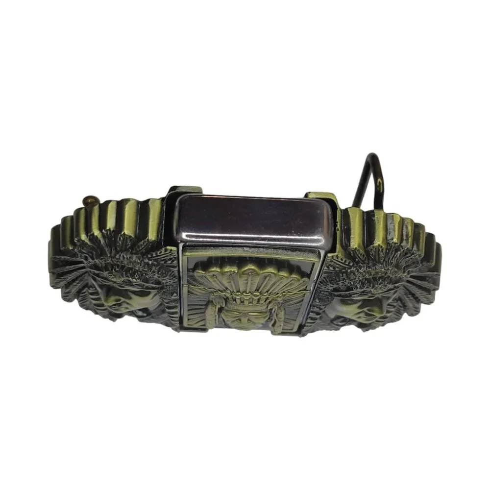 Triple Elders Lighter Belt Buckle - Bronze Metal Lighter Buckle - Free Engraving - Picture 6 of 10
